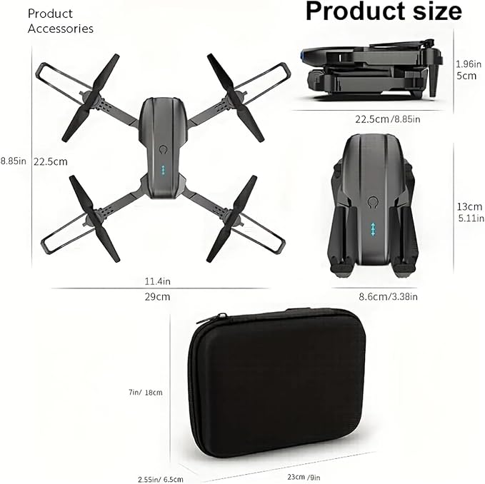 Foldable WiFi Camera Drone 720P HD – Altitude Hold, 360° Flip & One-Key Takeoff with Remote Control