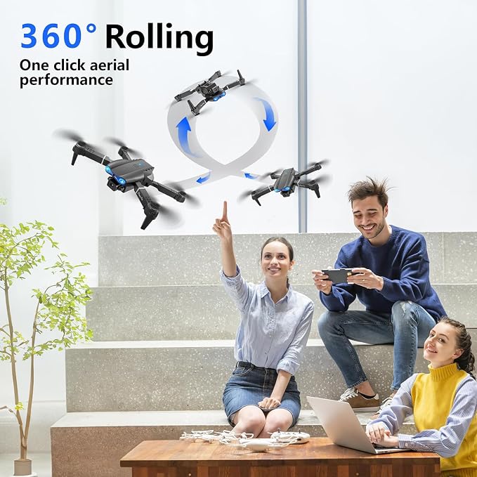 Foldable WiFi Camera Drone 720P HD – Altitude Hold, 360° Flip & One-Key Takeoff with Remote Control