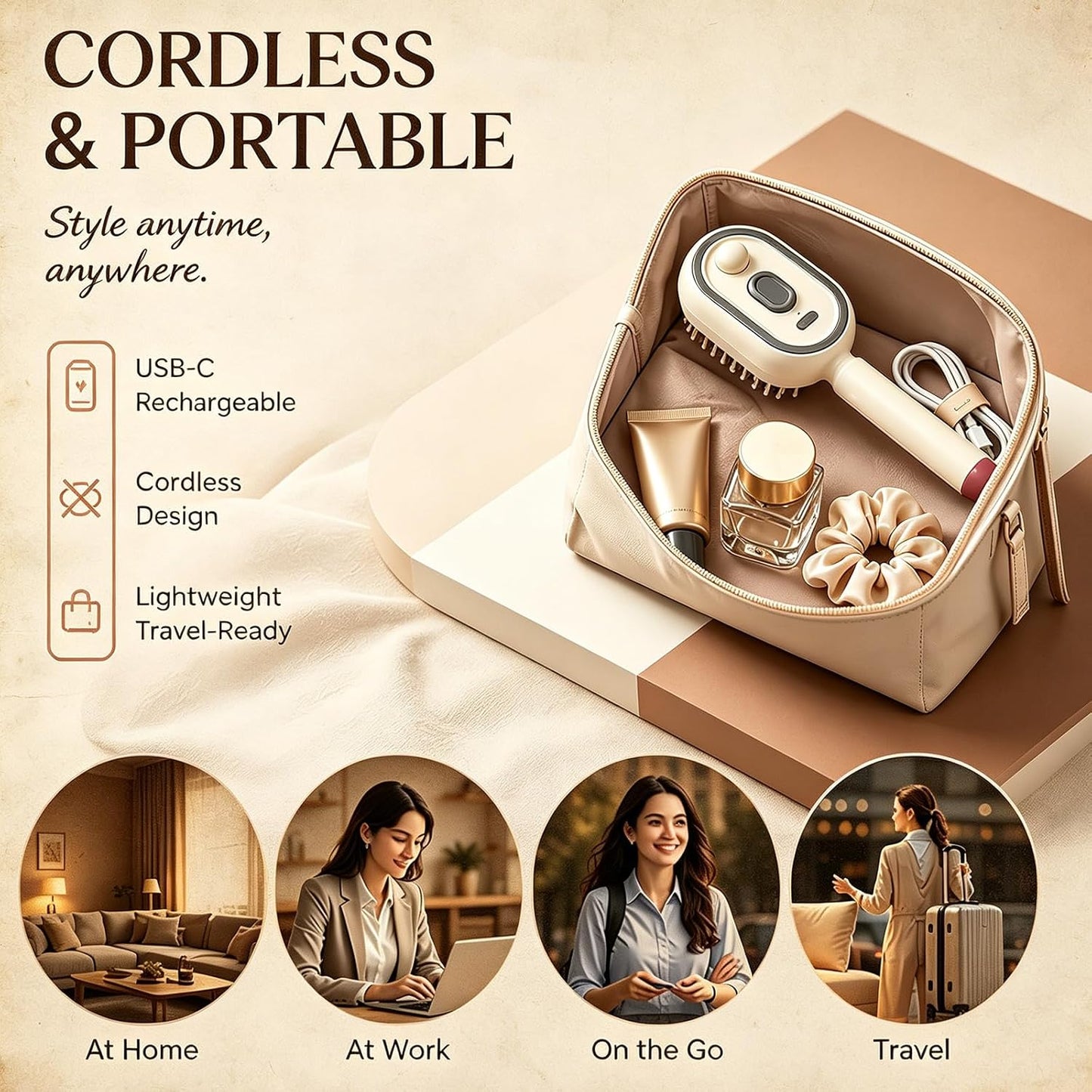 Rechargeable Electric Steam Hair Brush | 🔥 40% OFF