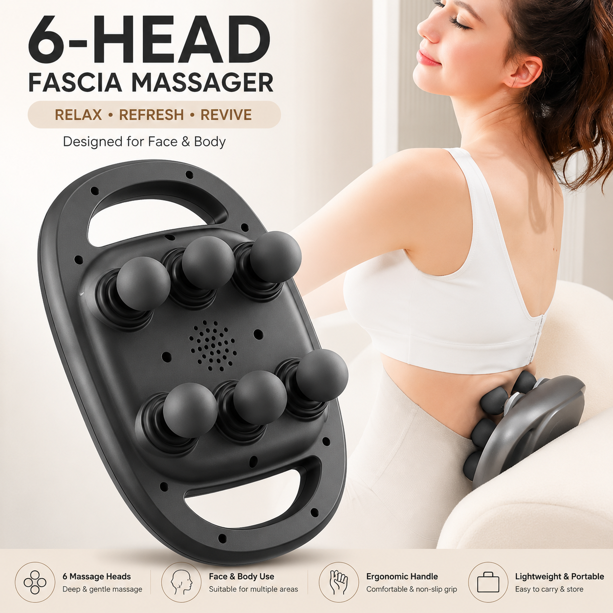 6-Head Facial & Body Massager