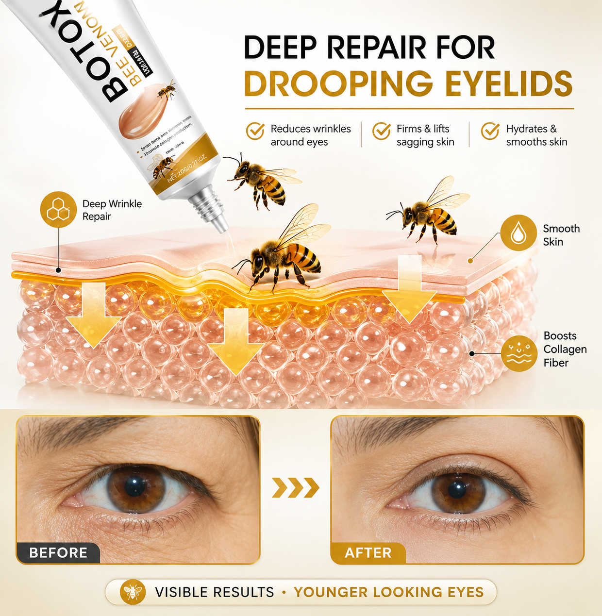Bee Venom Anti-Wrinkle Face Cream – Moisturizing & Firming Skin Care