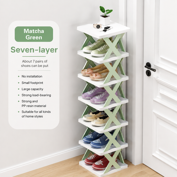 Foldable Space-Saving Shoe Rack Organizer – Multi-Layer Storage Stand