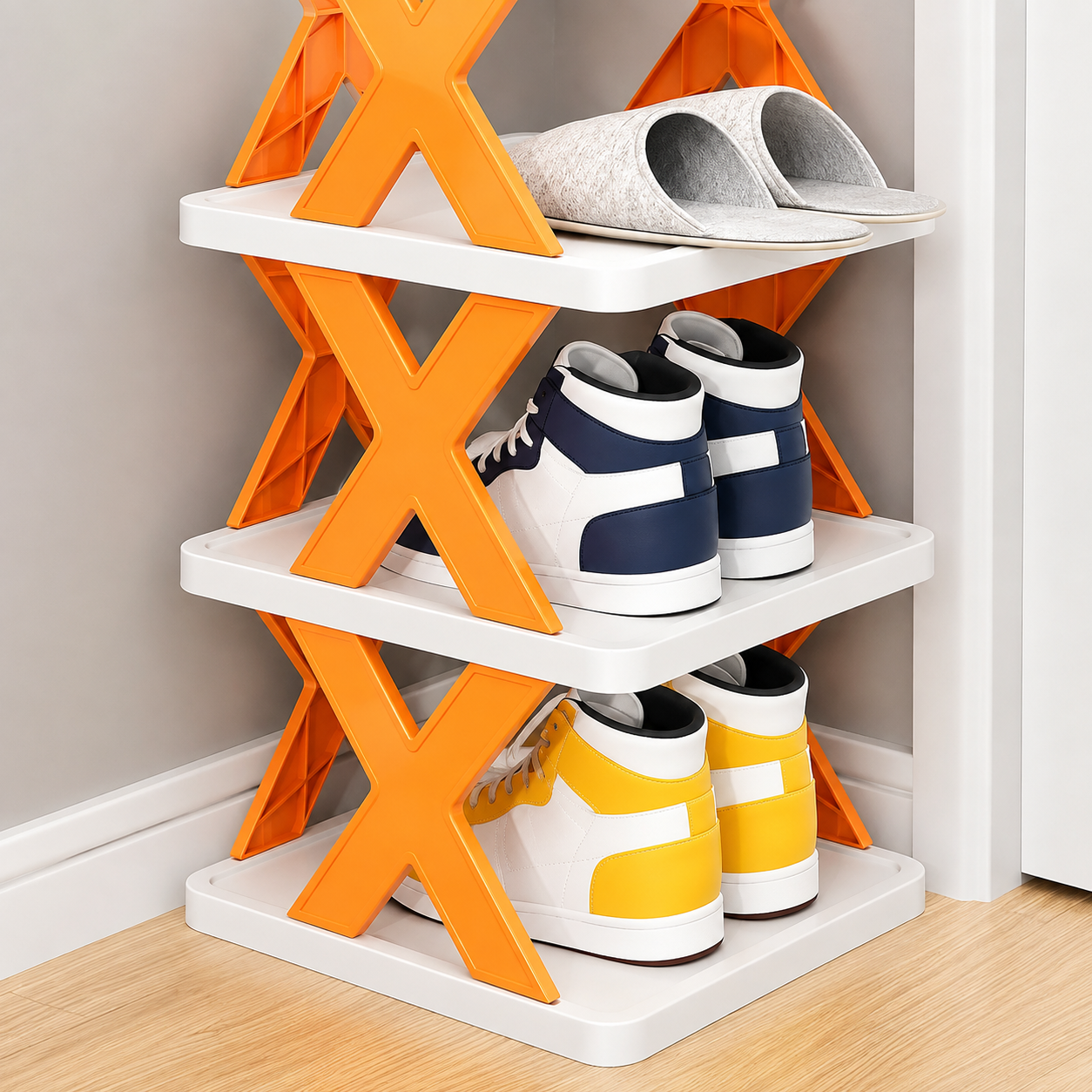 Foldable Space-Saving Shoe Rack Organizer – Multi-Layer Storage Stand