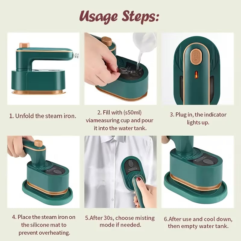 3 In 1 Mini Steam Iron | 🔥 40% OFF